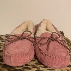UGG Pink Moccasin Slippers
